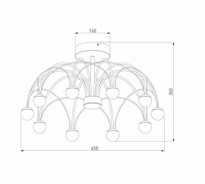 Люстра на штанге Eurosvet Ragno 90031/10 LED золото в Камышлове - kamyshlov.mebel24.online | фото 5