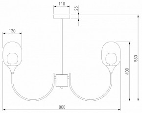 Люстра на штанге Eurosvet Spritz 70217/8 латунь в Камышлове - kamyshlov.mebel24.online | фото 5