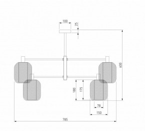 Люстра на штанге Eurosvet Voile 30191/6 черный в Камышлове - kamyshlov.mebel24.online | фото 3