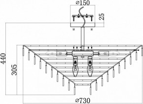 Люстра на штанге Maytoni Mazzo MOD130CL-14G в Камышлове - kamyshlov.mebel24.online | фото 4