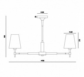 Люстра на штанге Maytoni Zaragoza H001CL-05BS в Камышлове - kamyshlov.mebel24.online | фото 6