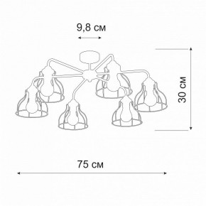 Люстра на штанге Vitaluce V3102 V3102-0/6PL в Камышлове - kamyshlov.mebel24.online | фото 2