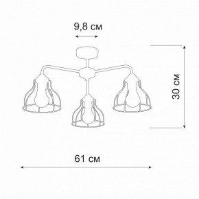 Люстра на штанге Vitaluce V3102 V3102-1/3PL в Камышлове - kamyshlov.mebel24.online | фото 2