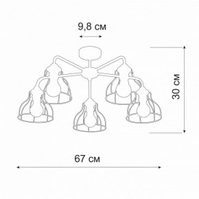 Люстра на штанге Vitaluce V3102 V3102-1/5PL в Камышлове - kamyshlov.mebel24.online | фото 2