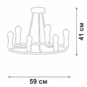 Люстра на штанге Vitaluce V3771 V3771-1/6PL в Камышлове - kamyshlov.mebel24.online | фото 2