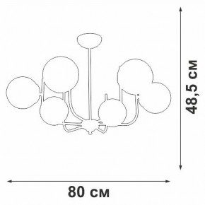 Люстра на штанге Vitaluce V39570 V39570-8/6PL в Камышлове - kamyshlov.mebel24.online | фото 3