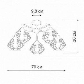 Люстра на штанге Vitaluce V4258 V4258-0/5PL в Камышлове - kamyshlov.mebel24.online | фото 2