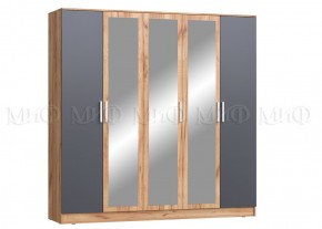МАРТИНА СГ Шкаф для одежды 5-дверный (графит) в Камышлове - kamyshlov.mebel24.online | фото