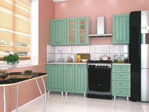 Модульная кухня Луксор клен бирюза в Камышлове - kamyshlov.mebel24.online | фото 1