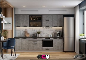 Модульная кухня Пасаденна ателье светлое в Камышлове - kamyshlov.mebel24.online | фото 1