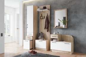 Модульная прихожая Денвер Дуб сонома/Белый в Камышлове - kamyshlov.mebel24.online | фото 1