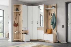 Модульная прихожая Денвер Дуб сонома/Белый в Камышлове - kamyshlov.mebel24.online | фото 2