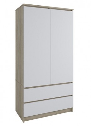 МОРИ МШ 900.1 Шкаф с 2-мя дв. и 2-мя ящ. (Дуб Сонома/Белый) в Камышлове - kamyshlov.mebel24.online | фото 1