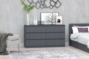 МС "Хилтон" Комод №5 1400 (6 ящ.) графит в Камышлове - kamyshlov.mebel24.online | фото