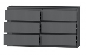 МС "Хилтон" Комод №5 1400 (6 ящ.) графит в Камышлове - kamyshlov.mebel24.online | фото 3