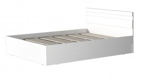 МС "Хилтон" Кровать 1,4 (Белый текстурный) 1400*2000 в Камышлове - kamyshlov.mebel24.online | фото