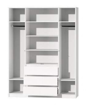 МС "Хилтон" Шкаф №1 1600 (Белый текстурный) в Камышлове - kamyshlov.mebel24.online | фото 3