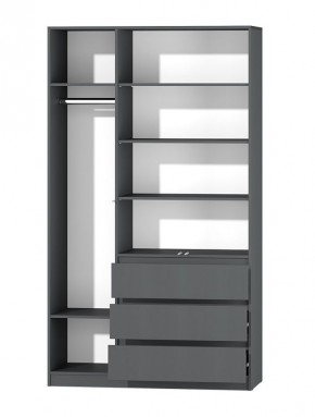 МС "Хилтон" Шкаф №2 1200 (Графит) в Камышлове - kamyshlov.mebel24.online | фото 3