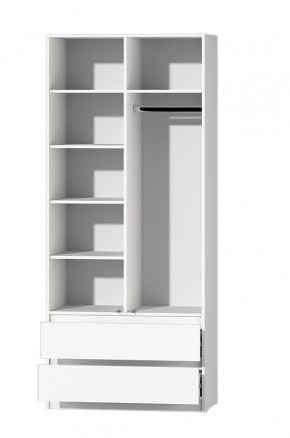 МС "Хилтон" Шкаф №3 900 (Белый текстурный) в Камышлове - kamyshlov.mebel24.online | фото 3
