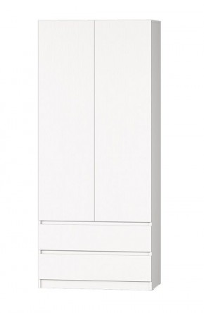 МС "Хилтон" Шкаф №3 900 (Белый текстурный) в Камышлове - kamyshlov.mebel24.online | фото