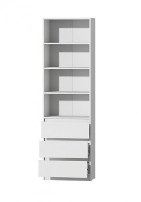 МС "Хилтон" Стеллаж (Белый текстурный) в Камышлове - kamyshlov.mebel24.online | фото