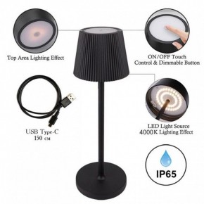 Настольная лампа декоративная Arte Lamp Fuyue A1616LT-1BK в Камышлове - kamyshlov.mebel24.online | фото 3