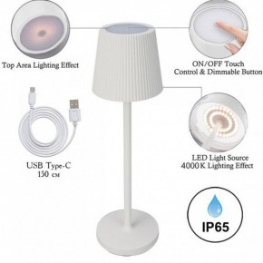 Настольная лампа декоративная Arte Lamp Fuyue A1616LT-1WH в Камышлове - kamyshlov.mebel24.online | фото 3