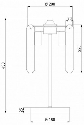 Настольная лампа декоративная Eurosvet Claire 01170/3 золото в Камышлове - kamyshlov.mebel24.online | фото 3