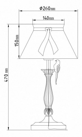 Настольная лампа декоративная Maytoni Bird ARM013-11-W в Камышлове - kamyshlov.mebel24.online | фото 5