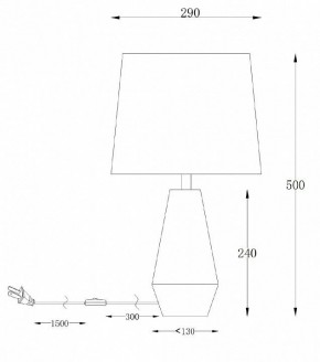 Настольная лампа декоративная Maytoni Calvin Table Z181-TL-01-B в Камышлове - kamyshlov.mebel24.online | фото 2
