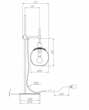 Настольная лампа декоративная Maytoni Erich MOD221-TL-01-G в Камышлове - kamyshlov.mebel24.online | фото 3