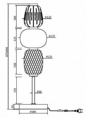 Настольная лампа декоративная Maytoni Pattern MOD267TL-L28CH3K в Камышлове - kamyshlov.mebel24.online | фото 4