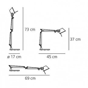 Настольная лампа офисная Artemide  A001300 в Камышлове - kamyshlov.mebel24.online | фото 4