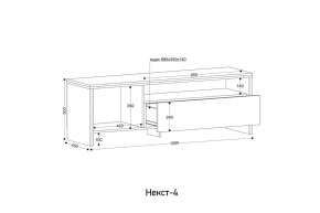НЕКСТ - 4 Тумба ТВ в Камышлове - kamyshlov.mebel24.online | фото 2