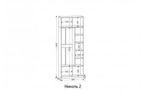 НИКОЛЬ 2 шкаф 2-х створчатый в Камышлове - kamyshlov.mebel24.online | фото 3