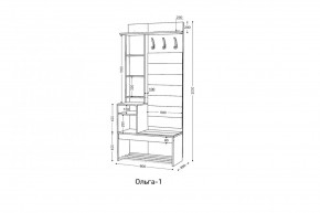 ОЛЬГА Прихожая (модульная) в Камышлове - kamyshlov.mebel24.online | фото 3