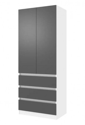 ПАРУС Шкаф 2-х ств. 800 (белый/графит) в Камышлове - kamyshlov.mebel24.online | фото