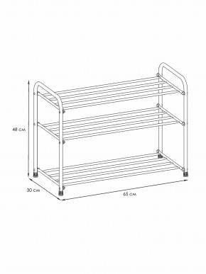 ПДОА23 Ч Подставка для обуви "Альфа 23" Черный в Камышлове - kamyshlov.mebel24.online | фото 3