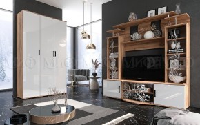 Пенал Виста (Белый глянец/Дуб крафт) в Камышлове - kamyshlov.mebel24.online | фото 3