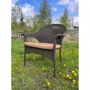 Плетеное кресло LV-140B-Brown с подушкой в комплекте в Камышлове - kamyshlov.mebel24.online | фото
