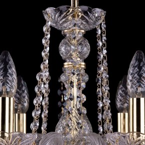 Подвесная люстра Bohemia Ivele Crystal 1402 1402/6/160/G/Leafs в Камышлове - kamyshlov.mebel24.online | фото 4