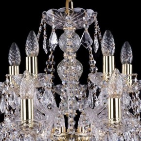 Подвесная люстра Bohemia Ivele Crystal 1411 1411/10+5/240/G/Leafs в Камышлове - kamyshlov.mebel24.online | фото 4