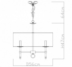 Подвесная люстра Divinare Candela 1162/01 LM-5 в Камышлове - kamyshlov.mebel24.online | фото 4