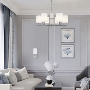 Подвесная люстра Eurosvet Caprera 60146/8 никель в Камышлове - kamyshlov.mebel24.online | фото 4