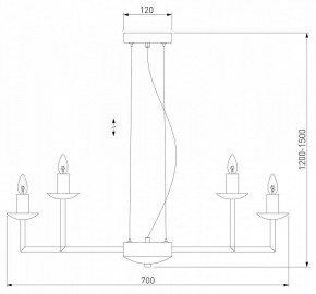 Подвесная люстра Eurosvet Cariso 60150/10 хром в Камышлове - kamyshlov.mebel24.online | фото 5
