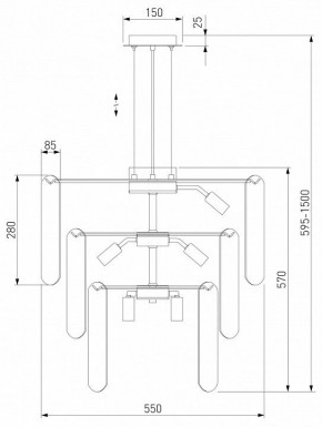 Подвесная люстра Eurosvet Claire 60171 золото в Камышлове - kamyshlov.mebel24.online | фото 5