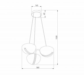Подвесная люстра Eurosvet Emisfero 50083/3 LED золото в Камышлове - kamyshlov.mebel24.online | фото 6