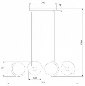 Подвесная люстра Eurosvet Moity 70149/4 черный/латунь в Камышлове - kamyshlov.mebel24.online | фото 4