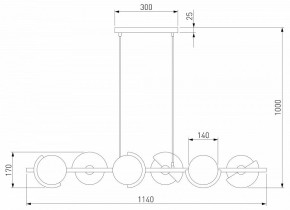 Подвесная люстра Eurosvet Moity 70149/6 черный/латунь в Камышлове - kamyshlov.mebel24.online | фото 5