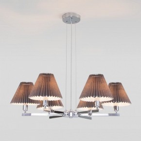 Подвесная люстра Eurosvet Peony 60136/6 хром/графит в Камышлове - kamyshlov.mebel24.online | фото 3